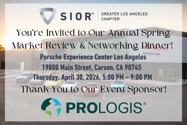 Spring Market Review & Networking Dinner: Exclusive Event for Members, Corporate Sponsors & Friends of SIOR
