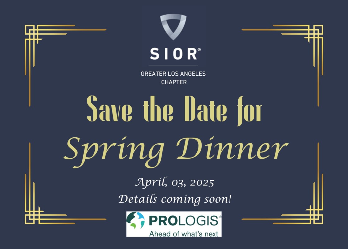 Spring Dinner: Exclusive Event for Members, Corporate Sponsors, and Friends of SIOR